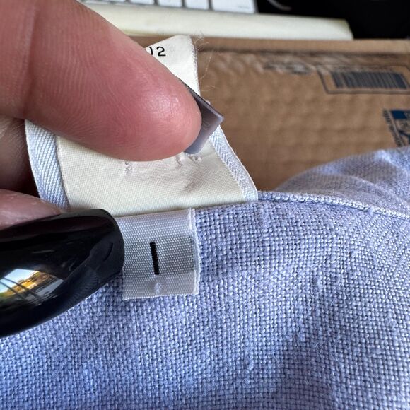 Eileen Fisher Woman 1X Light Blue 100% Linen Blouse Made in USA Relaxed Fit - Picture 2 of 8